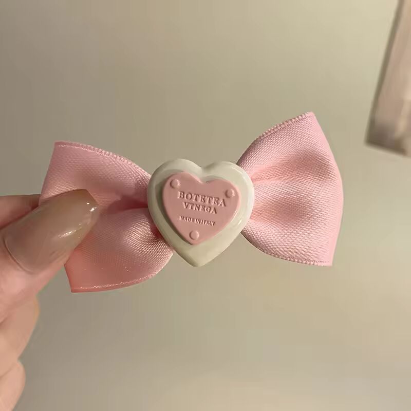 White Tea Clear Joy~~Lace White Bow Hairpin Female Side Clip Lolita Duckbill Clip Hairclip Headpiece
