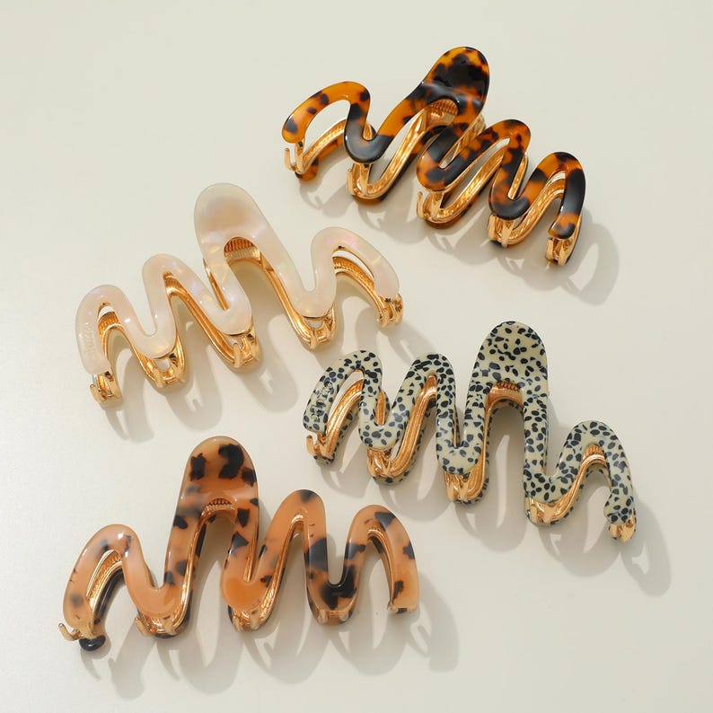 Willow Core | Large Squiggle Metal Claw Clip, Classic Claw Clip